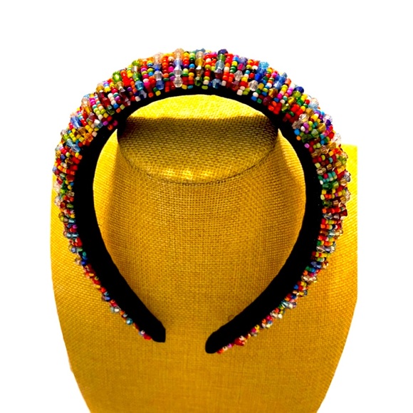 Multi colored HeadbandnCrystal AB cut Beaded headbands - Picture 10 of 13